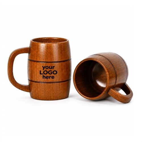 SMPSH100 12 oz Wooden Beer Viking Mug
