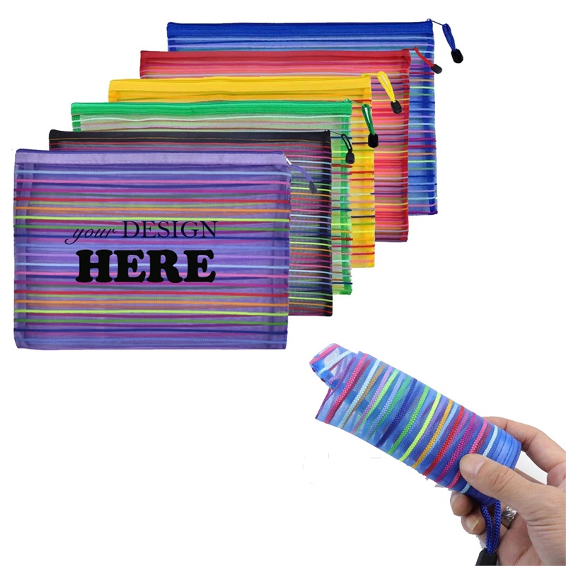 SMPSH107 A4 Mesh Zipper Document Pouch
