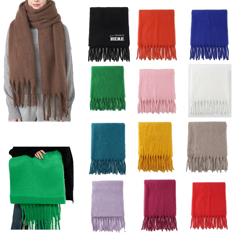 SMPSH112_L SMPSH112 Oversized Chunky Knit Scarf