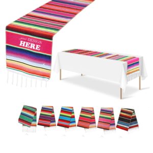 SMPSH121_L SMPSH121 Woven Serape-Style Table Runner