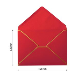 SMPSH133_B SMPSH133 A7 Gold-Trim V-Flap Invitation Envelope