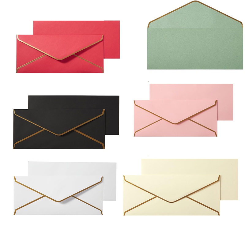 SMPSH134_B SMPSH134 #10 Gold-Trim V-Flap Mailing Envelope