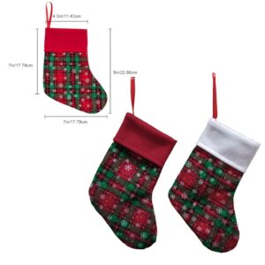 SMPSH136 Mini Plaid Christmas Stocking Ornament
