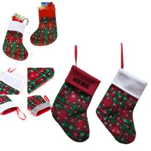 SMPSH136 Mini Plaid Christmas Stocking Ornament