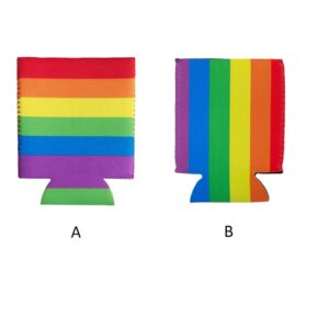 SMPSH147_B SMPSH147 Pride Rainbow Neoprene Can Cooler