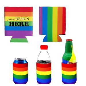 SMPSH147_L SMPSH147 Pride Rainbow Neoprene Can Cooler