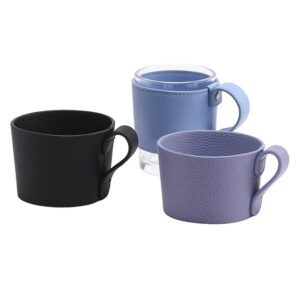 SMPSH150 Faux Leather Cup Sleeve w/ Handle
