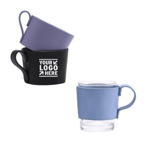 SMPSH150 Faux Leather Cup Sleeve w/ Handle