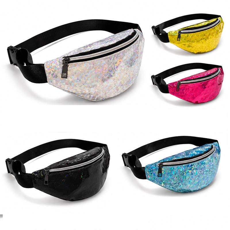 SMPSH153_B SMPSH153 Hologram PU Fanny Pack