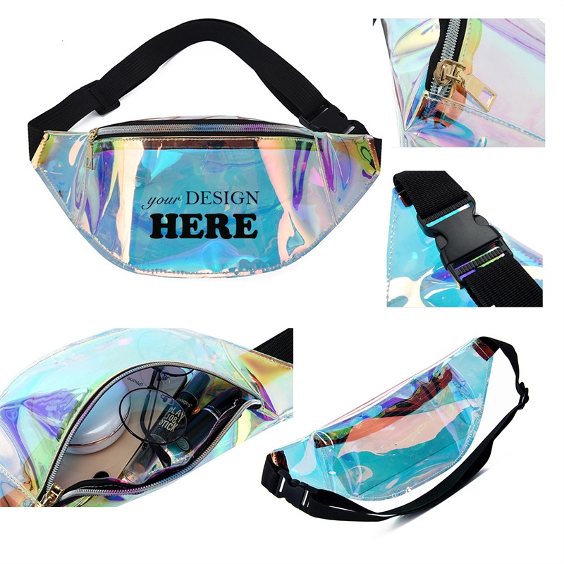SMPSH158 Clear Holographic Fanny Pack