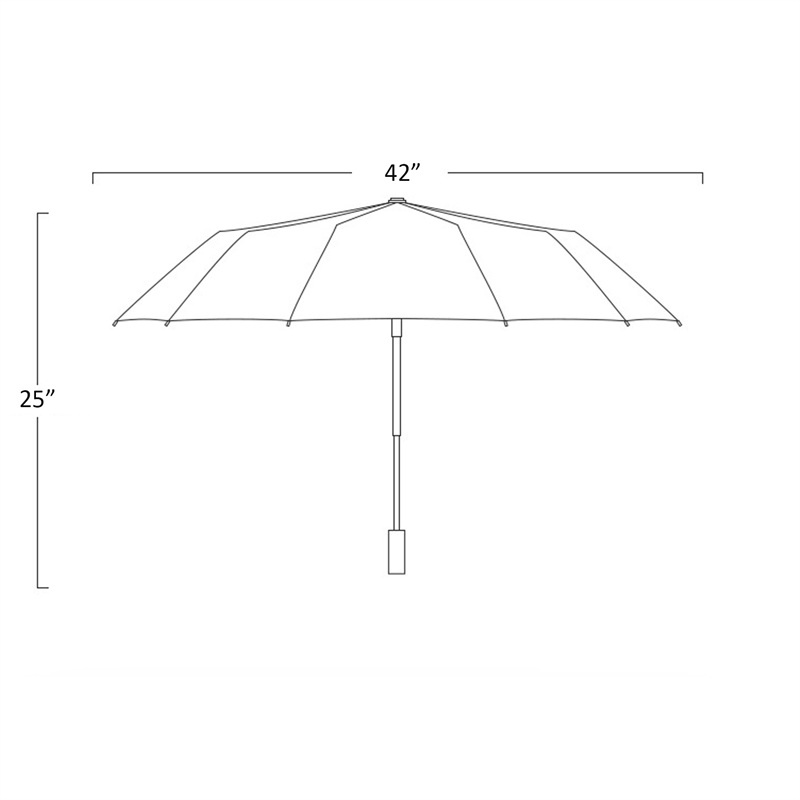 SMPSH163_B SMPSH163 Auto Open/Close Umbrella with Rotating Flashlight Handle