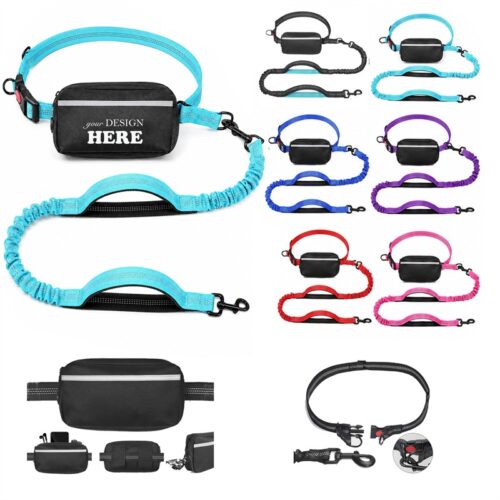 SMPSH166 Hands-Free Bungee Dog Leash with Storage Pouch