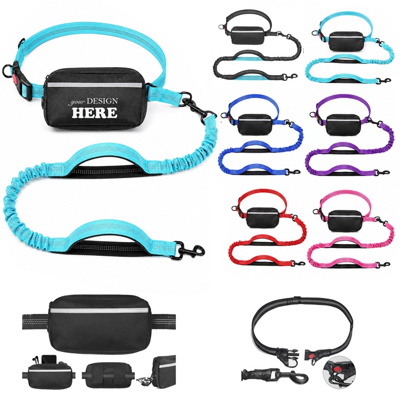 SMPSH166 Hands-Free Bungee Dog Leash with Storage Pouch