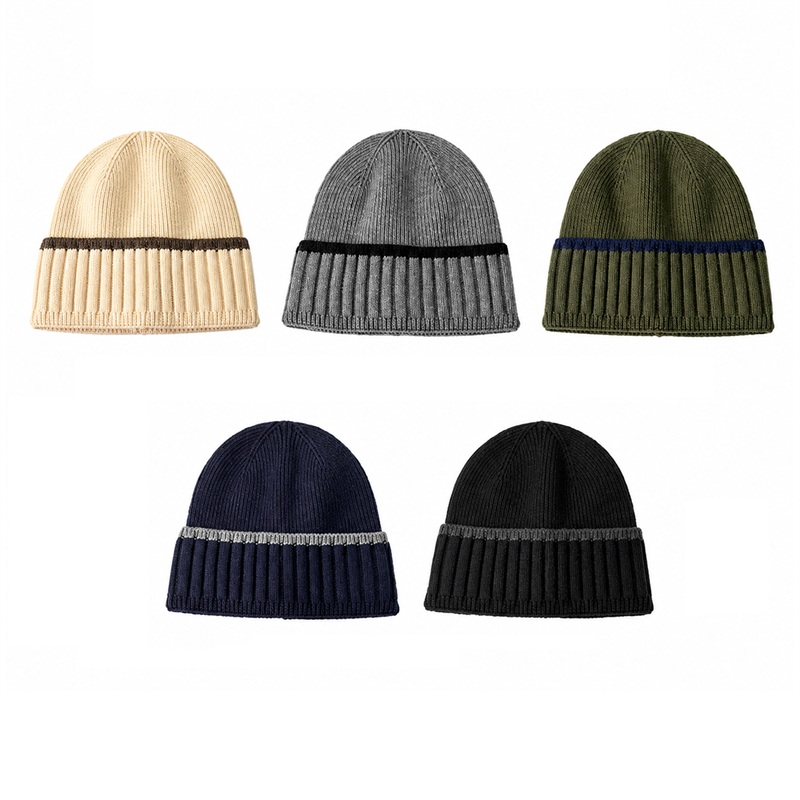 SMPSH169 Rib-Knit Cuffed Beanie