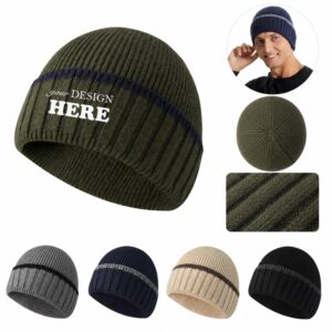 SMPSH169 Rib-Knit Cuffed Beanie