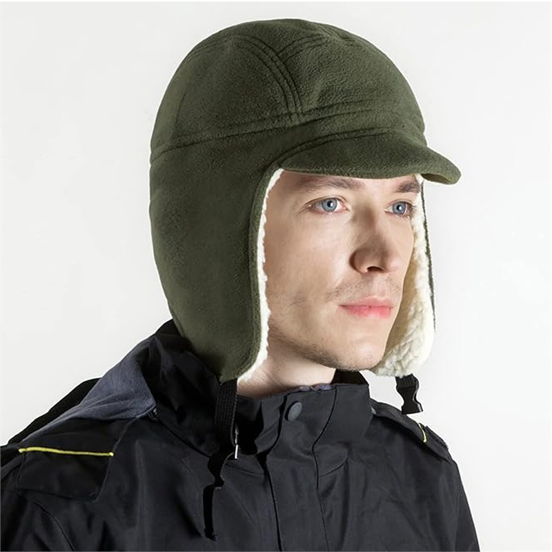 SMPSH175 Fleece-Lined Trapper Cap with Visor