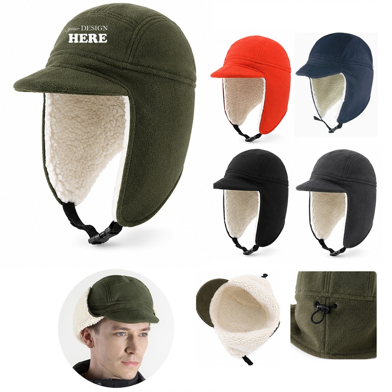 SMPSH175 Fleece-Lined Trapper Cap with Visor