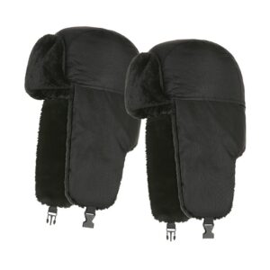 SMPSH177_B SMPSH177 Faux-Fur Trapper Hat with Chin Strap