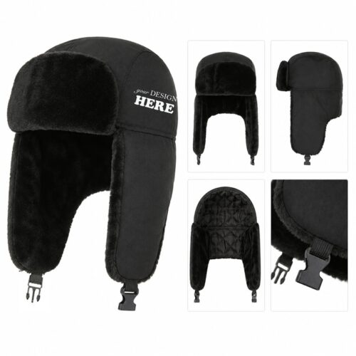 SMPSH177 Faux-Fur Trapper Hat with Chin Strap