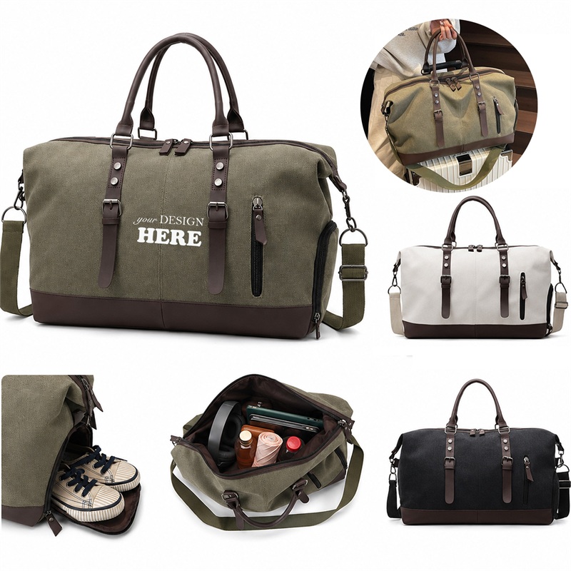 SMPSH179_L SMPSH179 Canvas Weekender Duffel Bag
