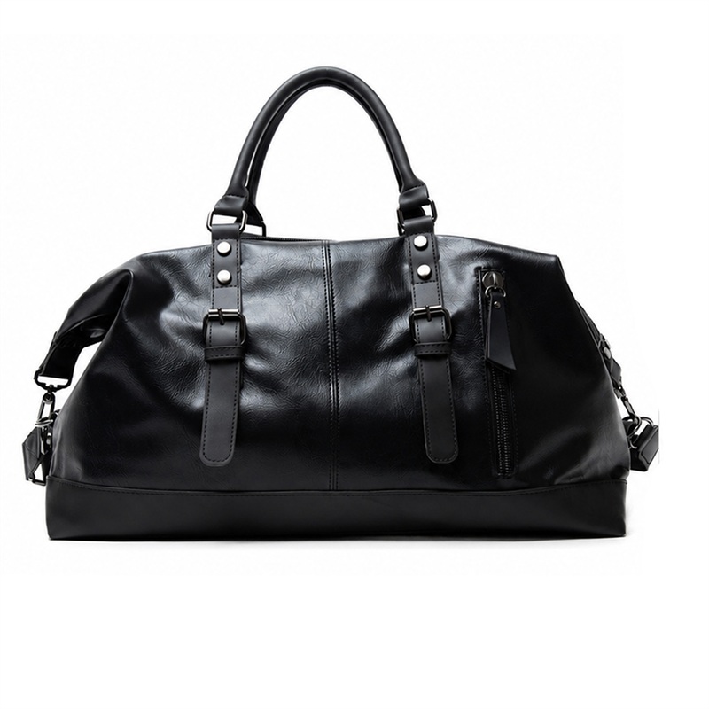 SMPSH180_B SMPSH180 PU Leather Weekender Duffel Bag