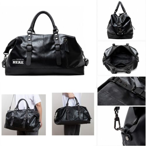 SMPSH180 PU Leather Weekender Duffel Bag