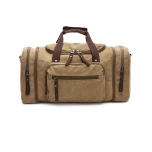 SMPSH181_B SMPSH181 Canvas Weekender Duffel Bag with Shoe Compartment