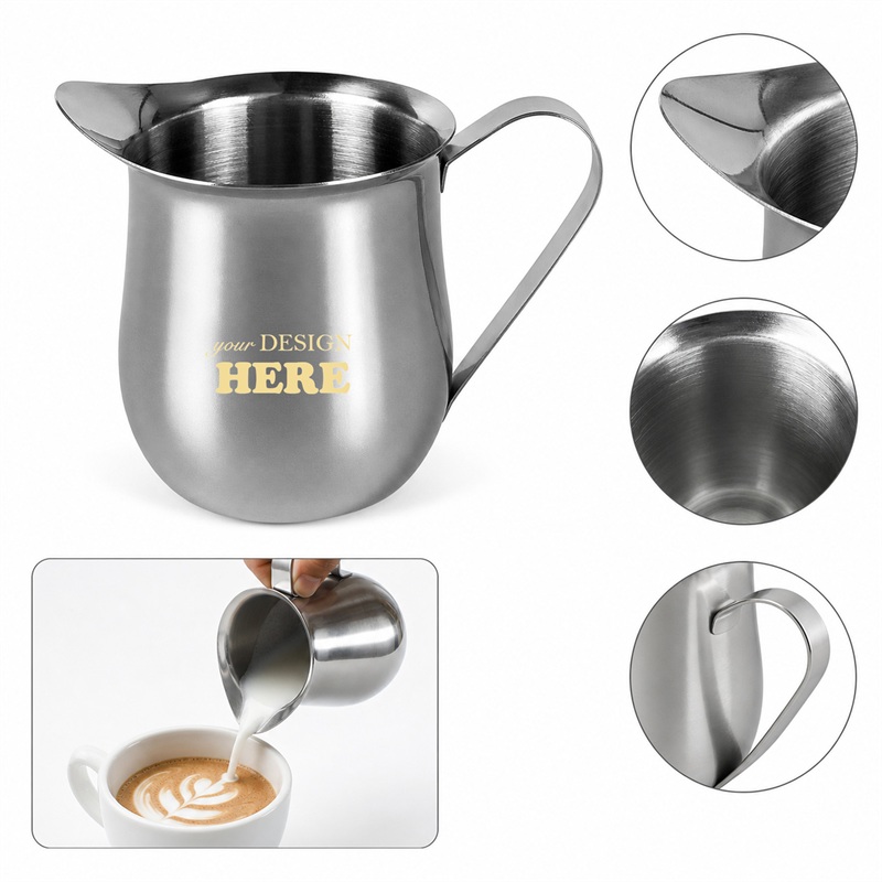 SMPSH185_L SMPSH185 5 oz 304 Stainless Steel Milk Frothing Pitcher
