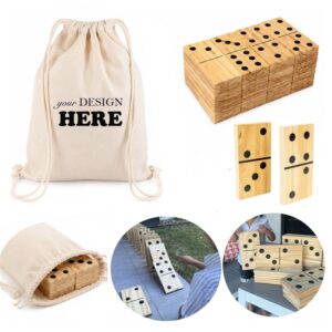 SMPSH200 Jumbo Wood Dominoes Set