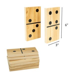 SMPSH201_B SMPSH201 28-pc Giant Wooden Dominoes Set