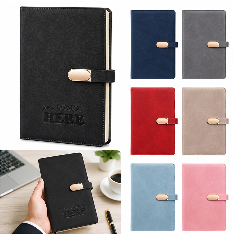 SMPSH210_L SMPSH210 A5 PU Leather Notebook w/ Magnetic Closure