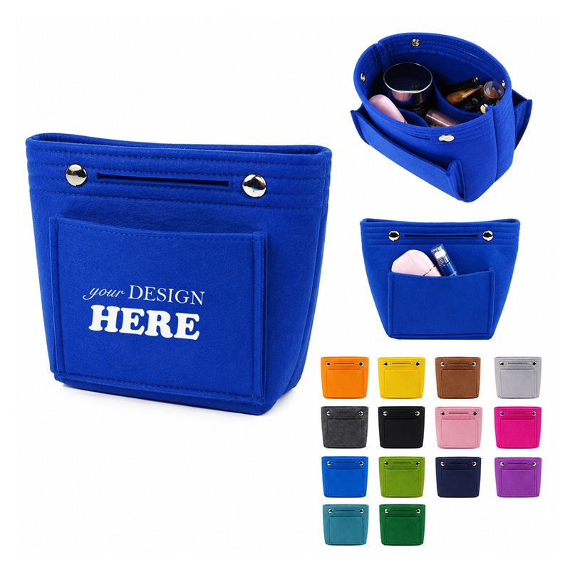 SMPSH233_L SMPSH233 Mini Felt Purse Organizer Insert with Handles