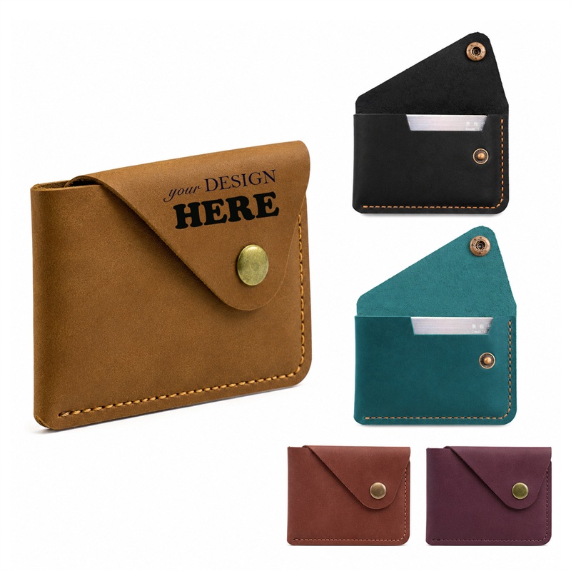 SMPSH234_L SMPSH234 Leather Snap Card Wallet