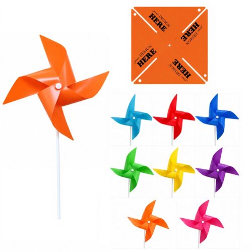 SMPSH247 Solid Color 4-Leaf Plastic Pinwheel