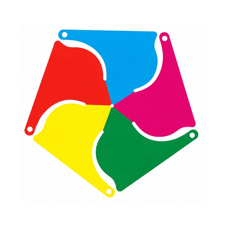 SMPSH248 5-Leaf Multicolor Pinwheel
