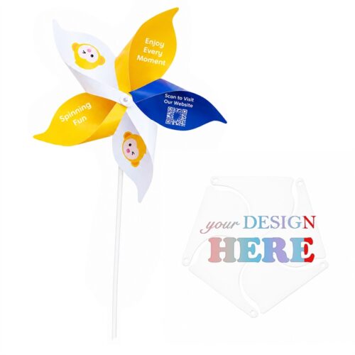 SMPSH250 Custom Full Color 5-Leaf Pinwheels