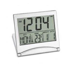 SMPSH255_B SMPSH255 Folding LCD Alarm Clock w/ Thermometer