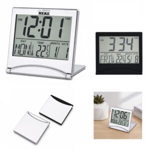 SMPSH255_L SMPSH255 Folding LCD Alarm Clock w/ Thermometer