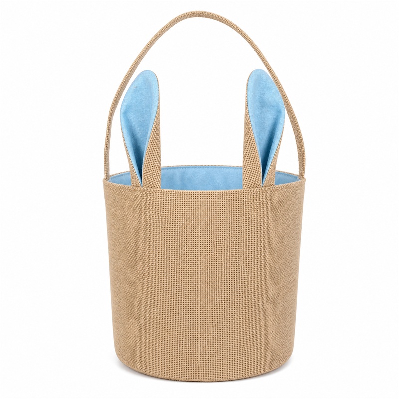 SMPSH263_B SMPSH263 Jute Bunny Ears Easter Bag