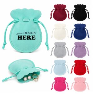 SMPSH271_L SMPSH271 Suede Jewelry Drawstring Pouch