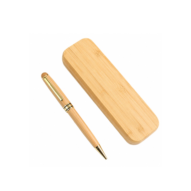 SMPSH287_B SMPSH287 Bamboo Pen & Case Set