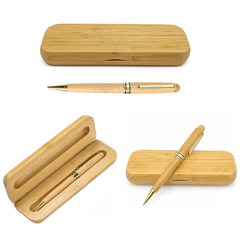 SMPSH287_L SMPSH287 Bamboo Pen & Case Set