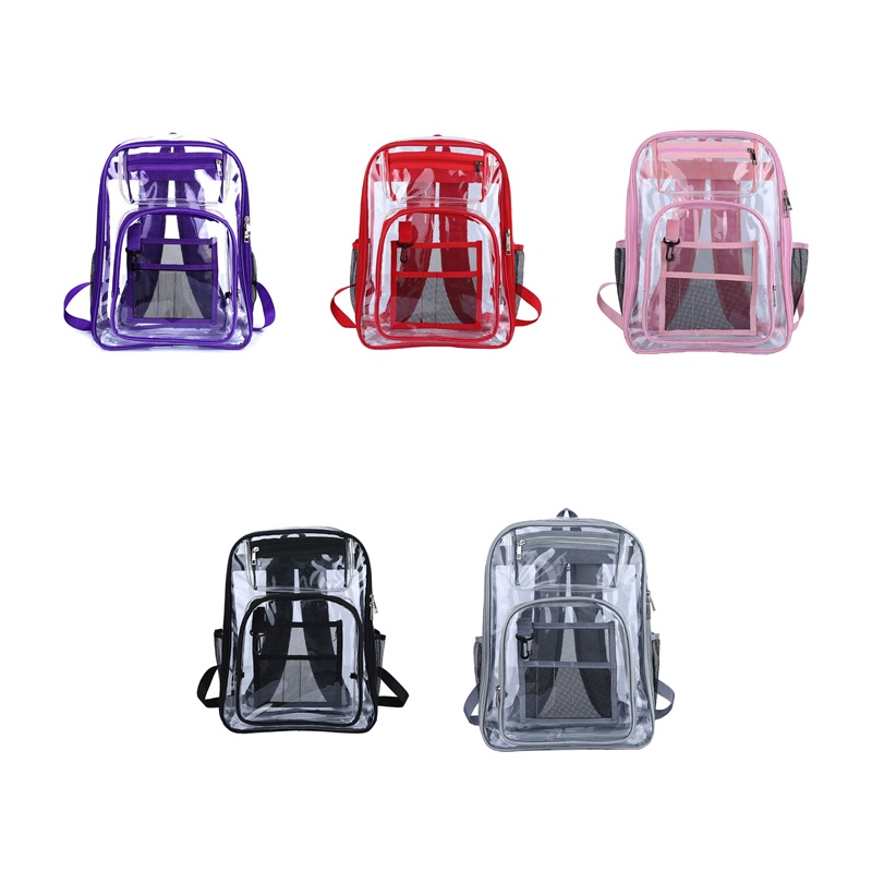 SMPSH295 Clear PVC Backpack with Multi-Pockets
