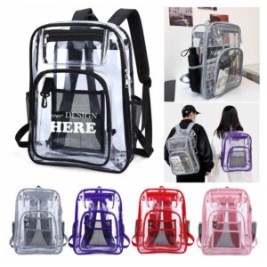SMPSH295 Clear PVC Backpack with Multi-Pockets