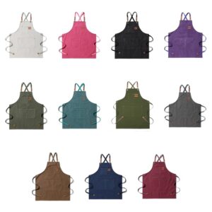 SMPSH296_B SMPSH296 Cross-Back Canvas Work Apron