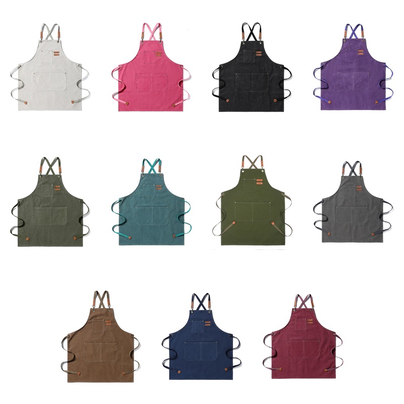 SMPSH296_B SMPSH296 Cross-Back Canvas Work Apron
