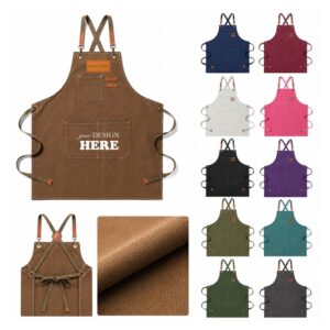 SMPSH296_L SMPSH296 Cross-Back Canvas Work Apron