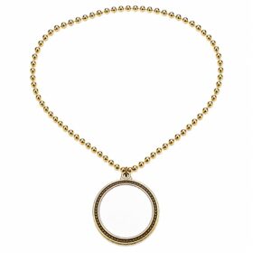 SMPSH307_B SMPSH307 Plastic Bead Necklace with Medallion