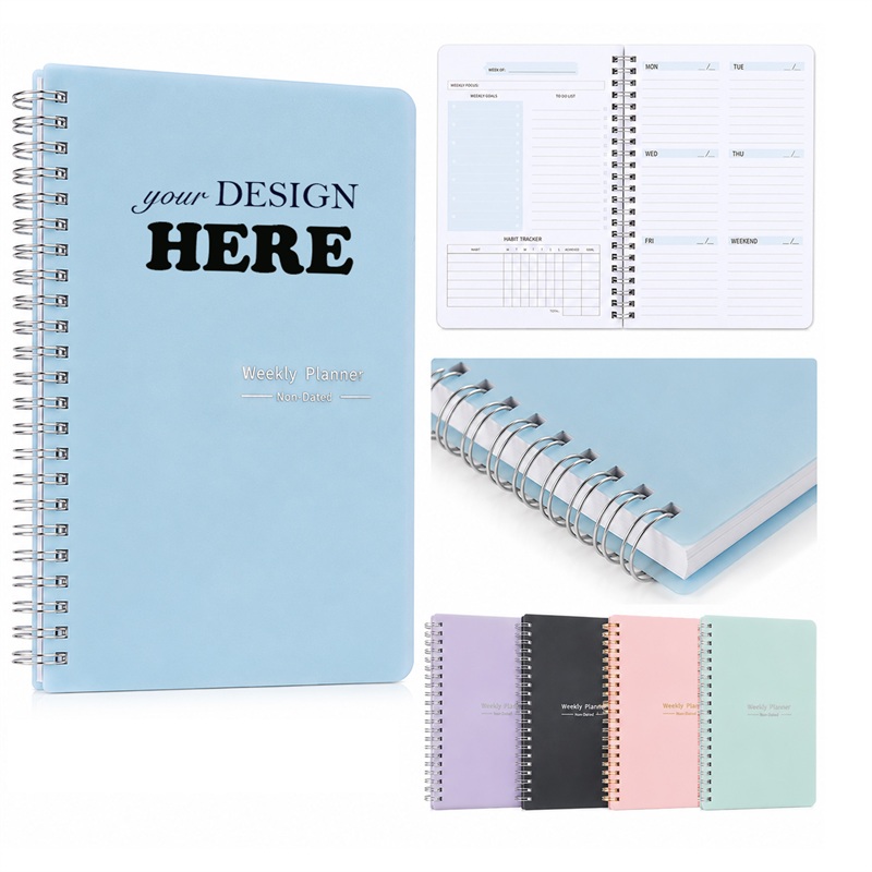 SMPSH308_L SMPSH308 A5 Spiral Weekly Planner Notebook