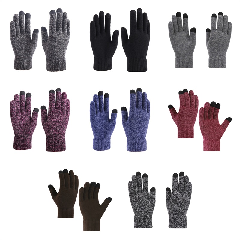 SMPSH315_B SMPSH315 Fleeced-Lined Knit Touchscreen Gloves